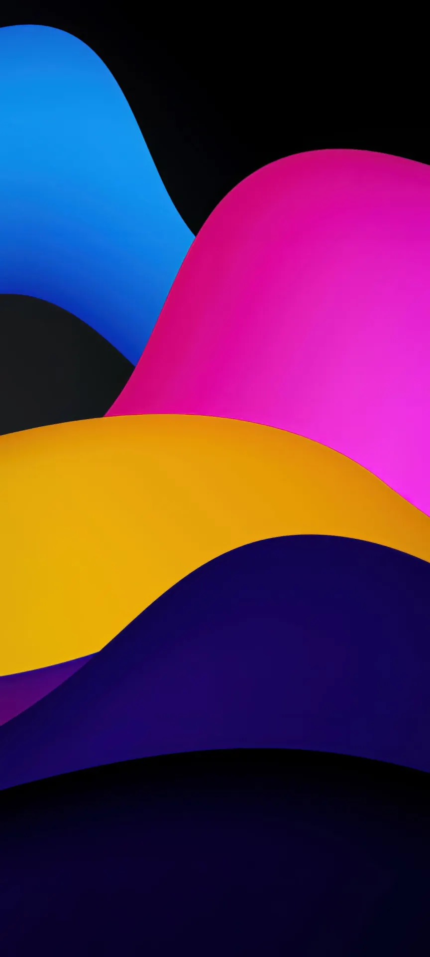 Vibrant Colorful 3D Waves Wallpaper