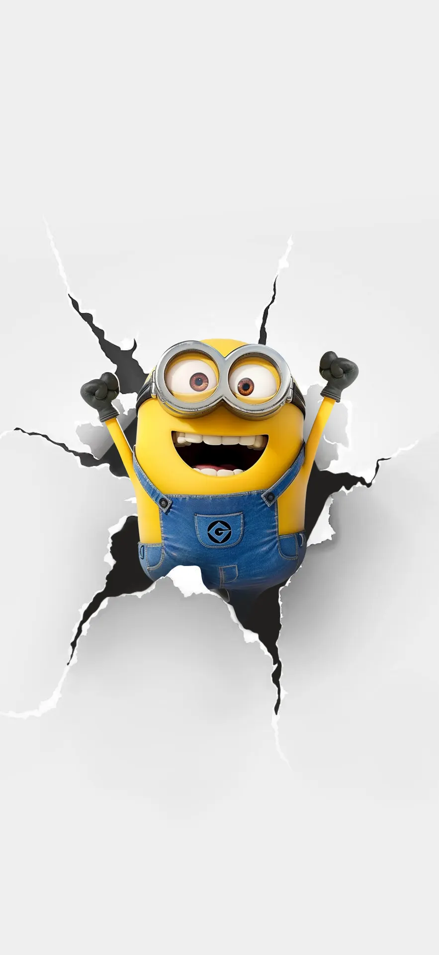 Minion Breaking Through Screen Wallpaper