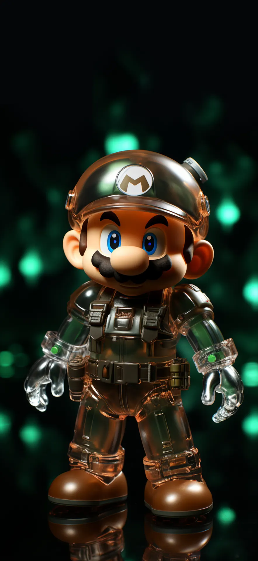 Super Mario Dark Glow 3D Wallpaper